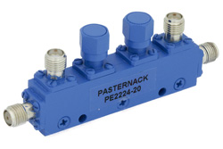 PE2224-20 - 双方向性 20 dB SMA 結合器、最大 18 GHz、最大定格 50 W