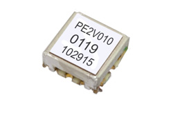 PE2V010 - 表面実装 (SMT)電圧制御発振器 (VCO)、4.4 GHz 〜 5 GHz、位相雑音 -105 dBc/Hz、0.175 インチ パッケージ