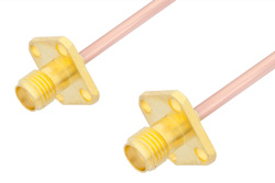 PE3223 - SMA メス 4ホールパネル 〜 SMA メス 4ホールパネルケーブル、RG405 同軸