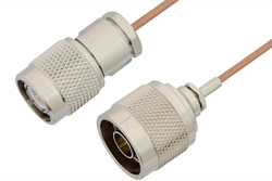 PE33455LF - N オス 〜 TNC オス ケーブル、RG178 同軸、鉛フリーはんだ