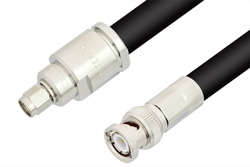 PE33519LF - SMA オス 〜 BNC オス ケーブル、RG214 同軸、鉛フリーはんだ