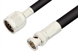PE3396 - 75 Ω N オス 〜 75 Ω BNC オス ケーブル、75 Ω RG11 同軸