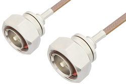 PE34360LF - 7/16 DIN オス 〜 7/16 DIN オス ケーブル、RG400 同軸、鉛フリーはんだ