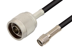 PE35227 - 逆極性 SMA オス 〜 N オス ケーブル、RG223 同軸