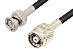 PE35235 - 逆極性 TNC オス 〜 BNC オス ケーブル、RG223 同軸
