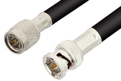 PE35350 - 75 Ω TNC オス 〜 75 Ω BNC オス ケーブル、75 Ω RG6 同軸