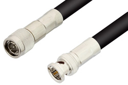 PE35354 - 75 Ω TNC オス 〜 75 Ω BNC オス ケーブル、75 Ω RG11 同軸