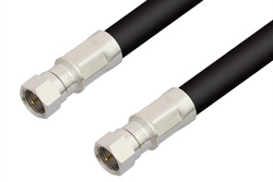 PE36135LF - 75 Ω F オス 〜 75 Ω F オス ケーブル、75 Ω RG11 同軸、鉛フリーはんだ