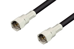 PE36141LF - 75 Ω F オス 〜 75 Ω F オス ケーブル、75 Ω RG59 同軸、鉛フリーはんだ