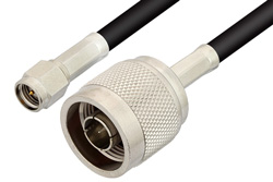 PE3654 - SMA オス 〜 N オス ケーブル、53 Ω RG55 同軸