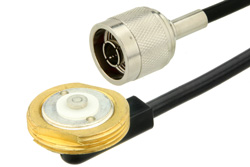 PE37850 - N オス 〜 NMOマウント 雌雄同形 ケーブル、RG58 同軸