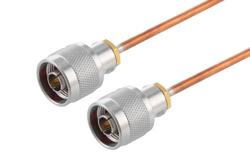 PE3827LF - N オス 〜 N オス ケーブル、RG402 同軸、鉛フリーはんだ