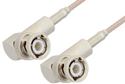 PE3842LF - BNC オス 直角 〜 BNC オス 直角ケーブル、RG316 同軸、鉛フリーはんだ