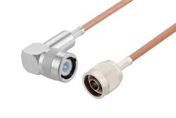 PE38482 - N オス ～ C オス 直角 ケーブル, RG400 同軸