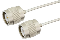 PE39471 - TNC オス 〜 TNC オス、セミフレキプレシジョンケーブル、PE-SR405FL 同軸、鉛フリーはんだ
