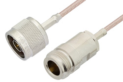 PE3986LF - N オス 〜 N メス ケーブル、RG316 同軸、鉛フリーはんだ
