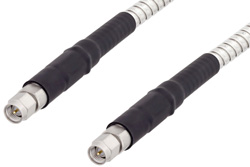 PE3C0230-150CM - SMA オス 〜 SMA オス、低損失ケーブル 150 センチメートル長、PE-P142LL 同軸、熱収縮チューブ