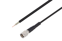 PE3C1142 - SMA オス ～ 先端成形済ケーブル, RG174 同軸