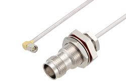 PE3C2604 - SMA Male Right Angle to TNC Female Bulkhead Cable Using PE-SR402AL Coax