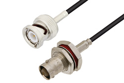 PE3C3397 - BNC オス 〜 BNC メス バルクヘッドケーブル、RG174 同軸