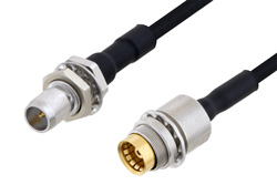 PE3C4851 - スライドオン BMA プラグ バルクヘッド 〜 スライドオン BMA ジャック バルクヘッドケーブル、PE-SR405FLJ 同軸