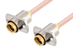 PE3C4873 - スライドオン BMA ジャック 2ホールパネル 〜 スライドオン BMA ジャック 2ホールパネルケーブル、RG405 同軸