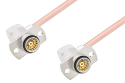 PE3C4876 - スライドオン BMA ジャック 直角2ホールパネル 〜 スライドオン BMA ジャック 直角2ホールパネルケーブル、RG405 同軸