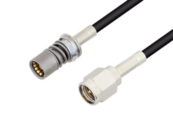 PE3C4926 - スナップオン BMA ジャック 〜 SMA オス ケーブル、LMR-100 同軸