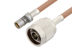 PE3C4960 - スナップオン BMA ジャック 〜 N オス ケーブル、RG400 同軸