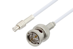 PE3C5491 - 50 Ω MCX プラグ 〜 75 Ω BNC オス ケーブル、75 Ω RG187 同軸