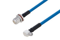 PE3C6216 - プレナム N メスバルクヘッド 〜 SMA オス直角 低 PIM ケーブル、SPP-250-LLPL 同軸 Times Microwave 製品使用