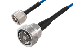 PE3C8231 - 4.1/9.5 Mini DIN オス ～ 7/16 DIN メス 低PIM ケーブル,  TFT-402 同軸,  Times Microwave 製品