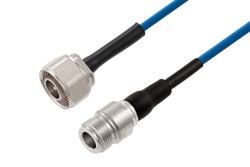 PE3C8237 - 4.1/9.5 Mini DIN オス ～ N メス 低PIM ケーブル,  TFT-402 同軸,  Times Microwave 製品