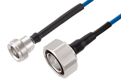 PE3C8283 - 4.1/9.5 Mini DIN メス ～ 7/16 DIN オス 低 PIM, ケーブル TFT-402-LF 同軸, Times Microwave 構成品