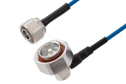 PE3C8288 - 4.1/9.5 Mini DIN オス ～  7/16 DIN オス直角 低 PIM, ケーブル TFT-402-LF 同軸, Times Microwave 構成品