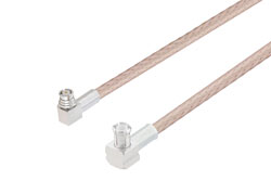 PE3C9848 - MCX プラグ 直角 ～ SMP プラグ 直角, RG316 同軸ケーブル
