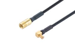 PE3C9930 - MCX プラグ 直角 ～ プッシュオン SMB プラグ ケーブル, PE-SR405FLJ 同軸