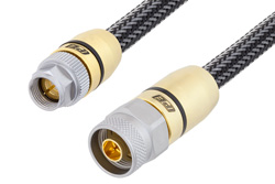 PE3CA1031 - 75 Ω N オス 〜 75 Ω F オス ケーブル、75 Ω 外装保護 同軸、鉛フリーはんだ