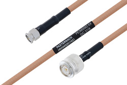 PE3M0082 - MIL-DTL-17 SMA オス 〜 TNC オス ケーブル、M17-128-RG400 同軸