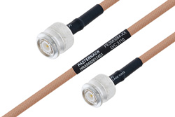 PE3M0084 - MIL-DTL-17 TNC オス 〜 TNC オス ケーブル、M17-128-RG400 同軸