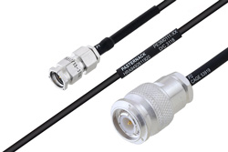 PE3M0111 - MIL-DTL-17 SMA オス 〜 TNC オス ケーブル、M17/119-RG174 同軸