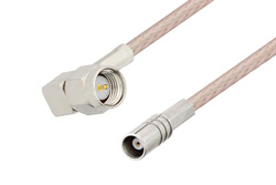 PE3W02744 - SMA オス 直角 〜 MCX ジャック ケーブル、RG316 同軸