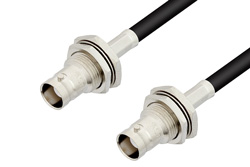 PE3W06444 - 75 Ω BNC メス バルクヘッド 〜 75 Ω BNC メス バルクヘッドケーブル、93 Ω RG62 同軸