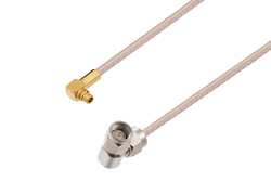 PE3W07894 - MMCX プラグ 直角 〜 SMA オス直角 ケーブル、RG316 同軸