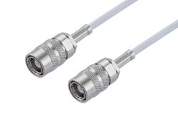 PE3W08428LF - 75 オーム SMB ポジティブ スナップ プラグ 〜 75 オーム SMB ポジティブ スナップ プラグ ケーブル, 75 オーム RG187 同軸, 鉛フリーはんだ