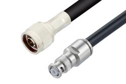 PE3W12258LF - MHV オス ～  N オス, ケーブル RG213 同軸 , 鉛フリーはんだ