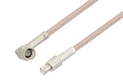 PE3W12582 - MCX プラグ ～ SSMA オス直角, ケーブル RG316 同軸