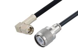 PE3W18503 - SMA オス 直角 ～ HN オス ケーブル, RG223 同軸