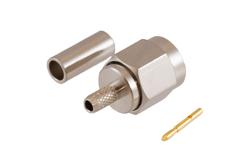 PE4003 - SMA オス コネクタ、圧着/圧着接続、RG174、RG316、RG188、LMR-100、PE-B100、PE-C100、.100インチ