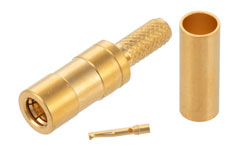 PE4017 - SSMB プラグ コネクタ、圧着/はんだ接続、RG174、RG316、RG188、LMR-100、PE-B100、PE-C100、.100インチ